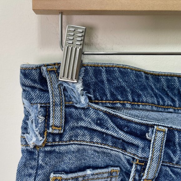 Mango Cameo Relaxed Straight Step Waist Raw Hem Jeans sz 6 - Picture 8 of 16